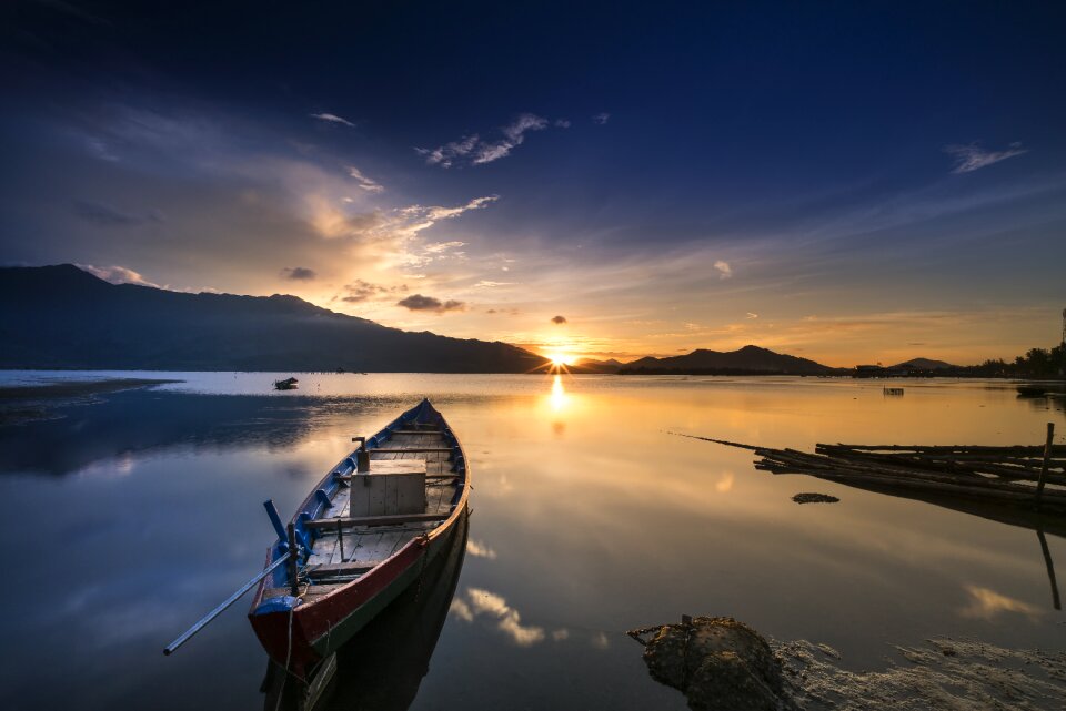 Coast shore sunset
