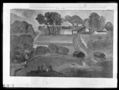 Halsnöy kloster nära Bergen, Norge. Oljemålning på duk - Skoklosters slott - 34493