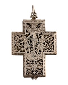 Halsur av silver i form av ett kors, 1600-tal - Hallwylska museet - 110511