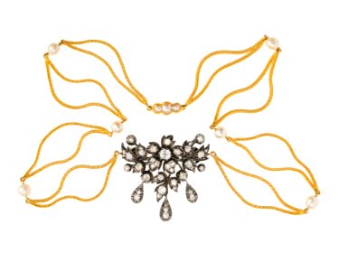 Halsband av guld med briljanter och pärlor, 1865 - Hallwylska museet - 109928 photo