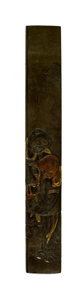 Hamano Noriyuki - Kozuka with Kanzan and Jittoku - Walters 51819