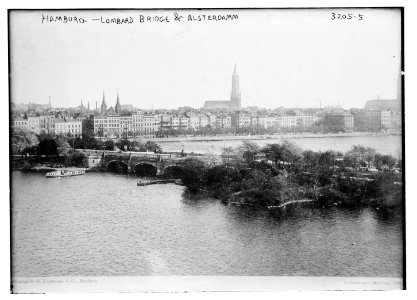 Hamburg - Lombard Bridge and Alsterdamm LCCN2014697154
