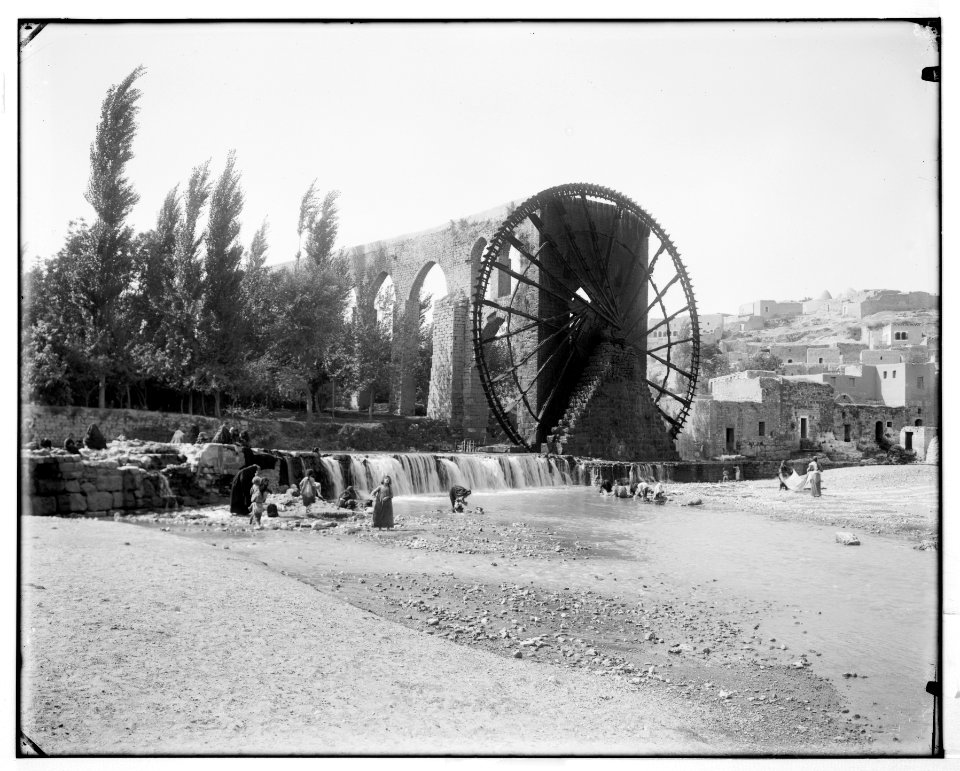 Hama. Waterwheel on Orontes River LOC matpc.06756