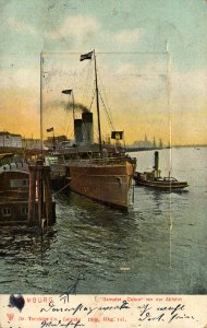Hamburg, Hamburg - Dampfer Cobra vor der Abfahrt (Zeno Ansichtskarten)