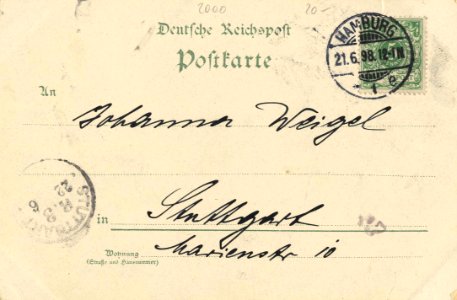 Hamburg, Hamburg - Blick von Steinwärder (back) (Zeno Ansichtskarten)