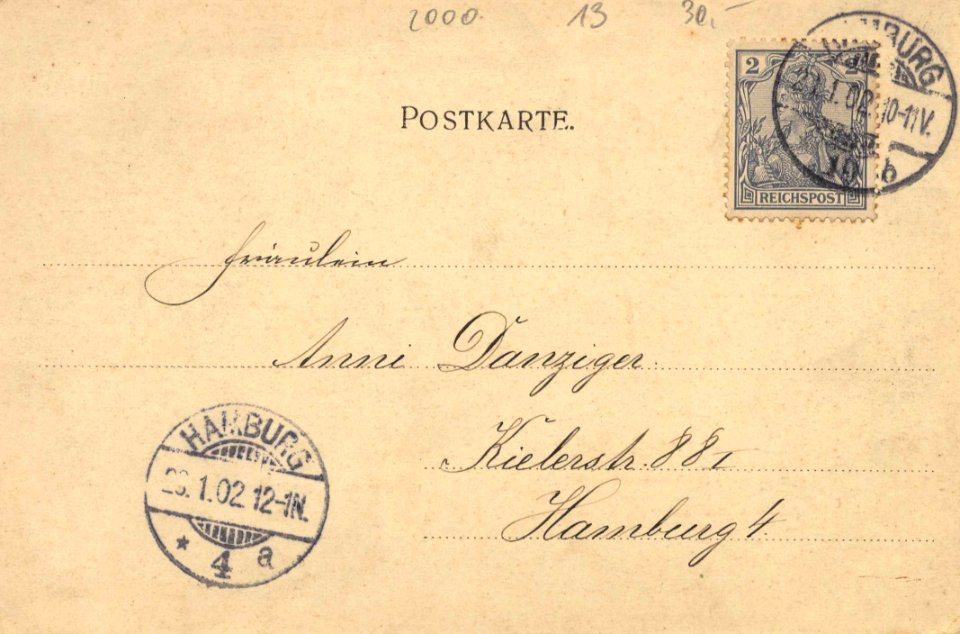 Hamburg, Hamburg - Hohe Welde, Schäferkampsallee (back) (Zeno Ansichtskarten)
