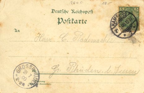 Hamburg, Hamburg - Freihafen und Lagerhäuser; Botanischer Garten und Zoll-Direktionsgebäude (back) (Zeno Ansichtskarten)