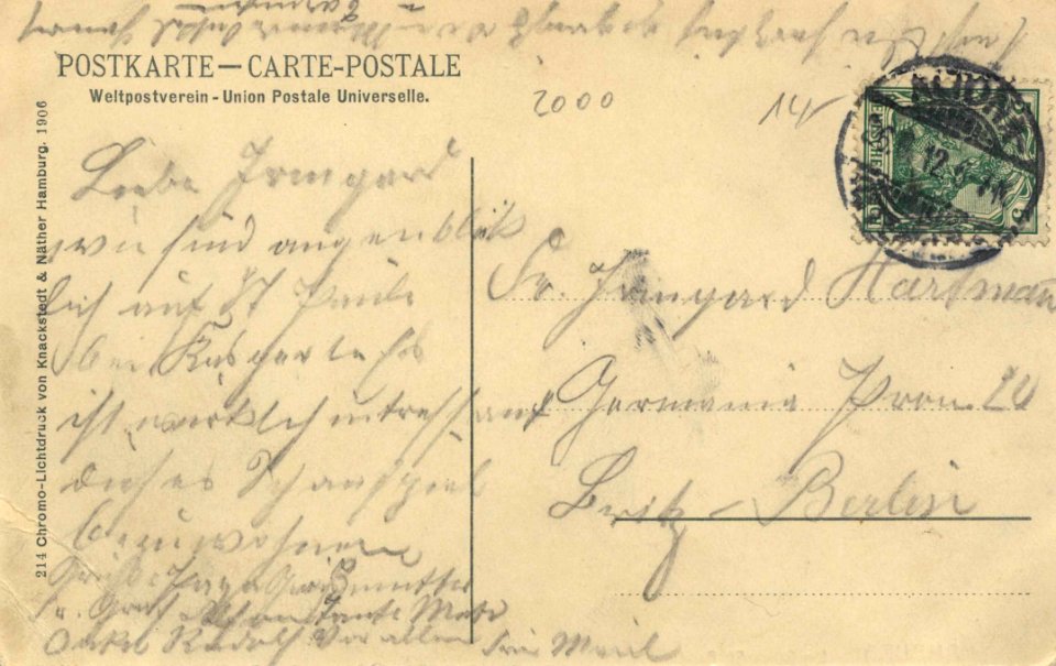 Hamburg, Hamburg - St. Pauli (back) (Zeno Ansichtskarten)