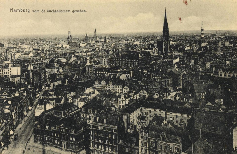 Hamburg, Hamburg - Stadtansicht vom St. Michaelisturm (Zeno Ansichtskarten)