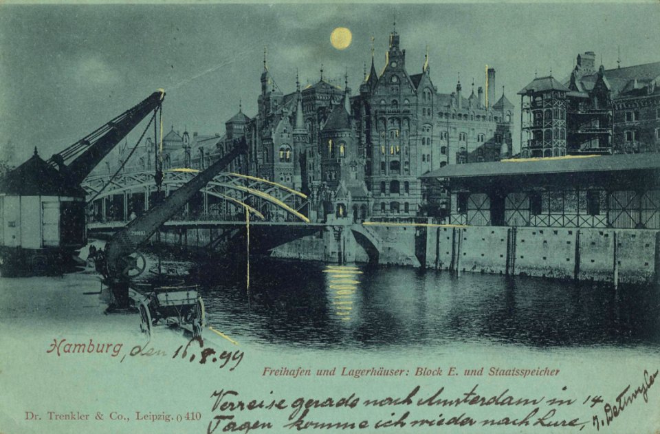 Hamburg, Hamburg - Freihafen und Lagerhäuser - Block E. und Staatsspeicher (Zeno Ansichtskarten)