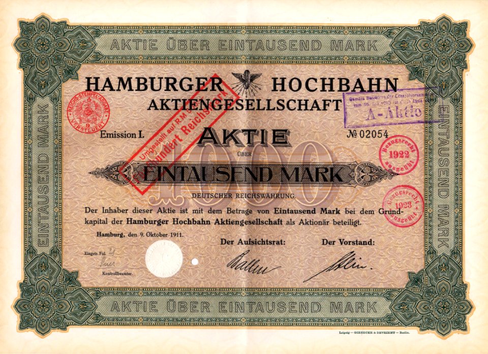 Hamburger Hochbahn 1911