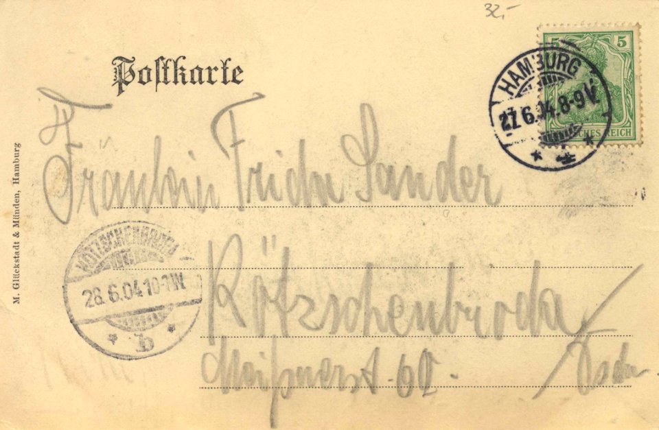 Hamburg, Hamburg - Moorburger Hof (back) (Zeno Ansichtskarten)