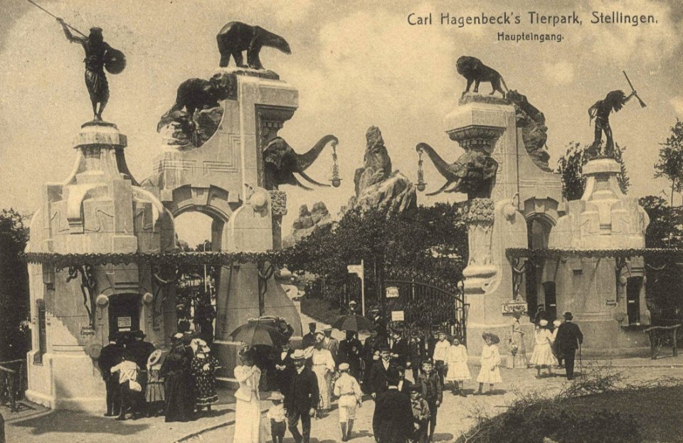 Hamburg, Hamburg - Zoologischer Garten; Carl Hagenbecks Tierpark; Haupteingang (Zeno Ansichtskarten)