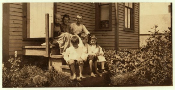 Hamilton Family, sardine works, Eastport. Father earns $15 to $25 a week irregularly during the work season for three months. Said that 20 years ago he made $5 a day as a boy, cutting. The LOC cph.3b33769