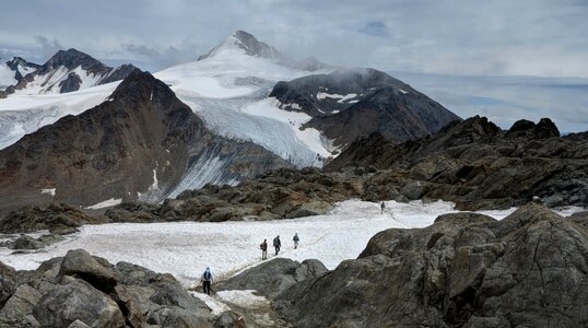 Hike alpine massif photo