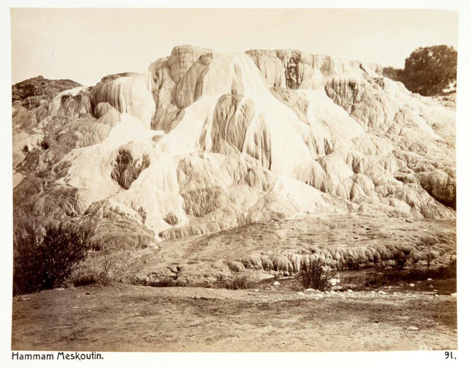 Hammam Meskoutin. Det förstenade vattenfallet, Tunisien, 1800-tal - Hallwylska museet - 107955