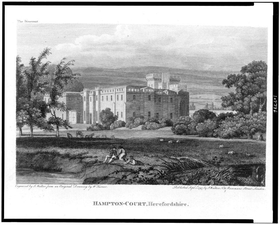 Hampton-Court, Herefordshire - Engraved by J. Walker from an original drawing by W. Turner. LCCN93506492