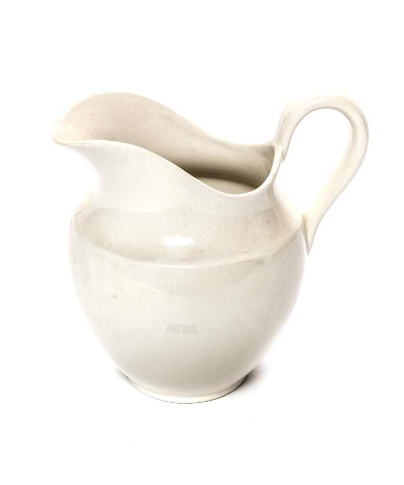 Handkanna av vitglaserat flintporslin, 1800-talet - Skoklosters slott - 108389