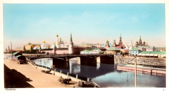 Handkolorerat fotografi från Moskva - Hallwylska museet - 107431