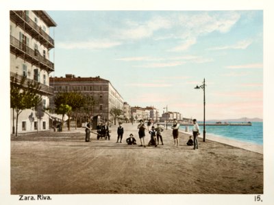 Handkolorerat fotografi från Zadar - Hallwylska museet - 104212