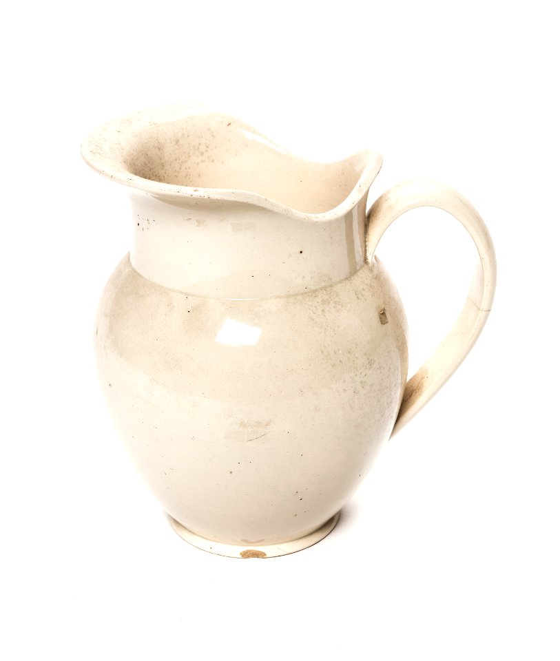 Handkanna av vitglaserat flintporslin, 1830-1950, Rörstrand - Skoklosters slott - 108390