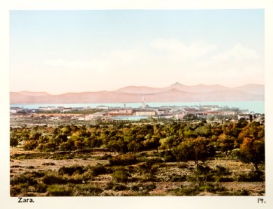 Handkolorerat fotografi från Zadar - Hallwylska museet - 104211
