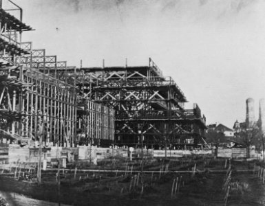 Hanfstaengl, Franz - Der Glaspalast kurz vor Vollendung des Rohbaus (1) (Zeno Fotografie) photo