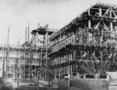 Hanfstaengl, Franz - Der Glaspalast im Rohbau (1) (Zeno Fotografie)