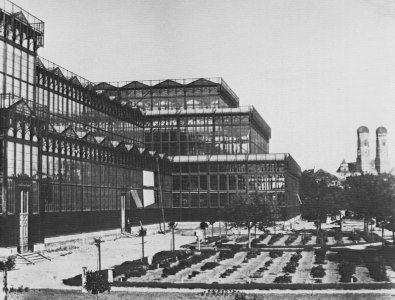 Hanfstaengl, Franz - Der Glaspalast kurz vor Vollendung des Rohbaus (2) (Zeno Fotografie) photo