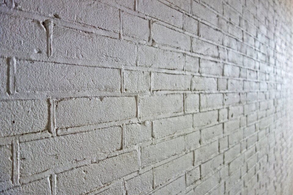White wall masonry seam photo