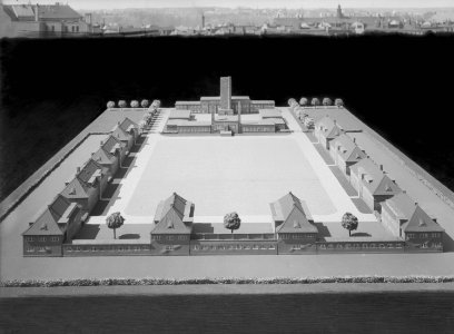 HANSif1314 unbekannt Modell Haupt- und Nebengebäude Krankenhaus