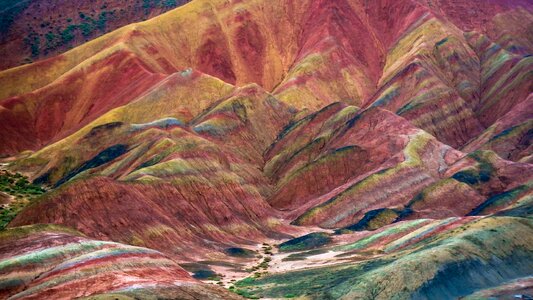 The hexi corridor zhangye colorful danxia