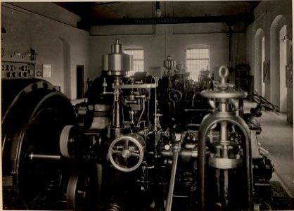 Innenraum des Elektrowerkes LASSACH. Aufgenommen am 31. Mai 1916. (BildID 15476007)