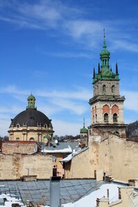 Megalopolis sky old town photo