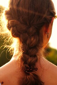 Woven hairstyle hair