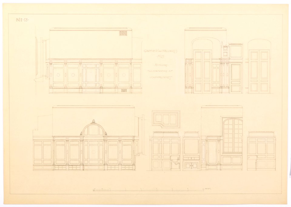 Inredningen av kapprummet i Hallwylska palatset - Hallwylska museet - 101118