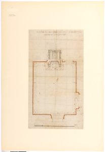 Inredningsritning till golvfris i kabinettet, Hallwylska palatset - Hallwylska museet - 102138