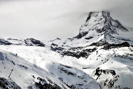 Snow mountain ice