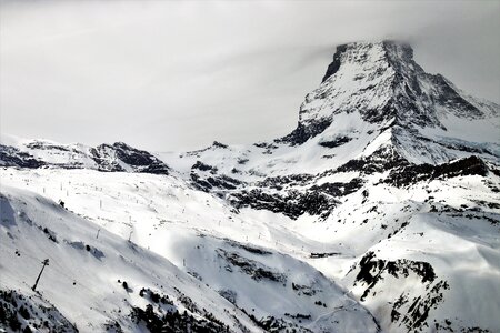 Snow mountain ice photo