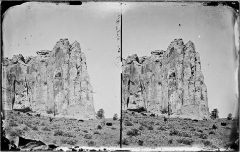 Inscription Rock New Mexico view from the east, 1873 - NARA - 519757