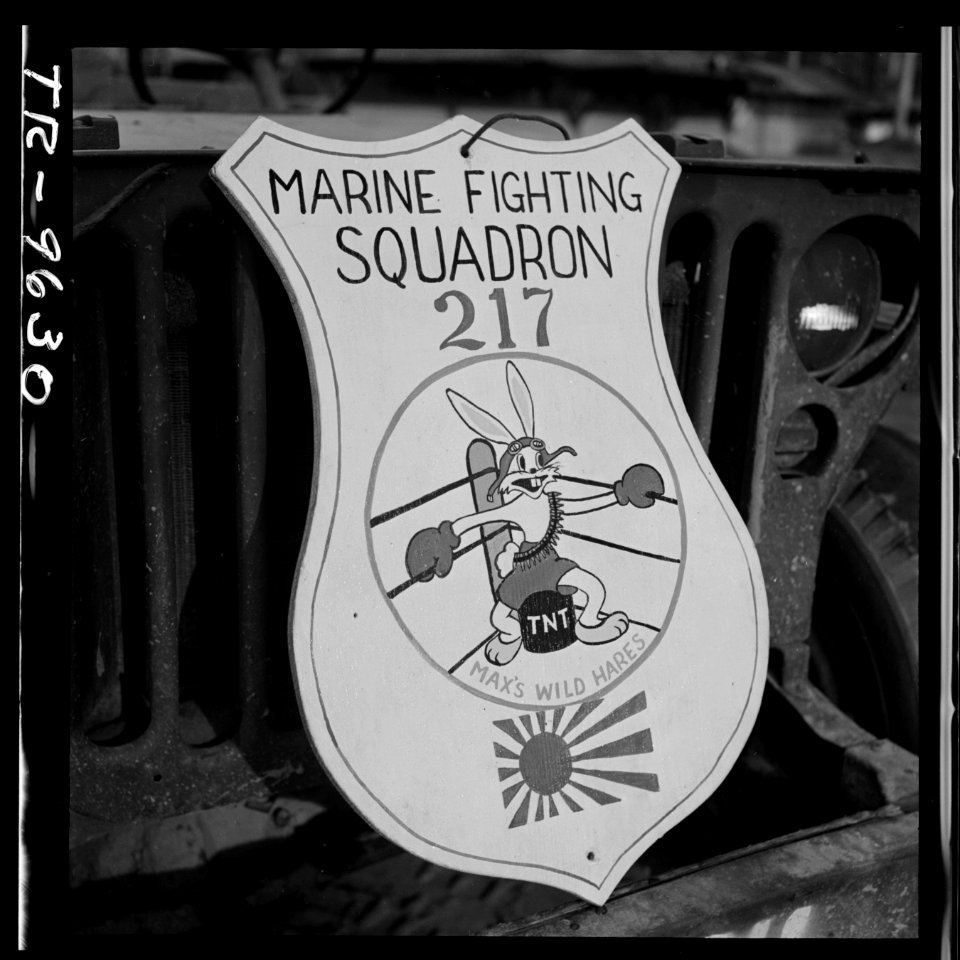 Insignia of Marine Squadron 217, based on Bougainville - NARA - 520986