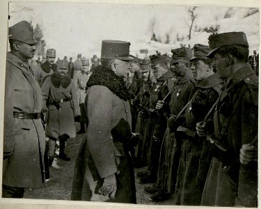 Inspektion des II. Regiments der Tiroler Kaiserjäger durch Exzellenz Conrad v.Hötzendorf, in Folgaria (BildID 15624485)