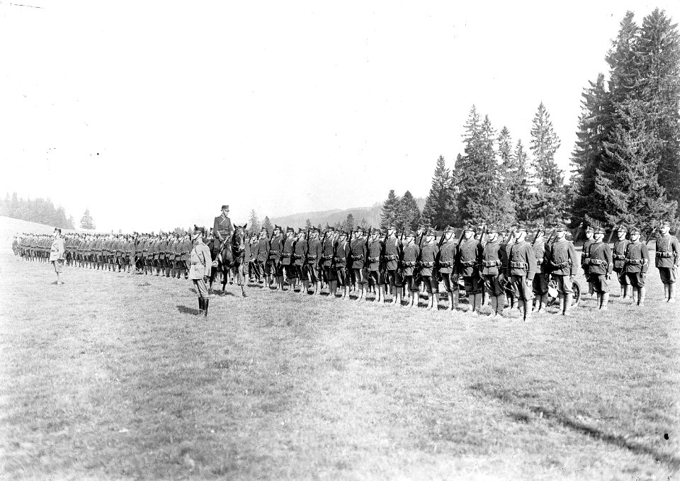Inspektion der Maschinengewehrabteilung des Inf Rgt 13 - CH-BAR - 3241241
