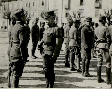 Inspizierung des 4.Tiroler Kaiserjäger-Regiments durch Exzellenz Feldmarschall Conrad Frh. v. Hötzendorf, Piazza d'Armi in Trient (BildID 15624373)
