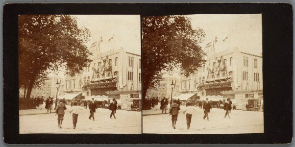 Inhuldigingsfeesten koningin Wilhelmina, Rembrandtplein - Maarten Benschop