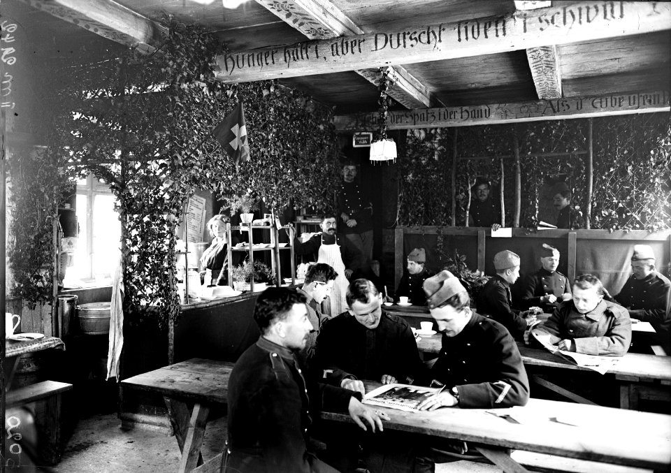 Innenansicht der Soldatenstube in Soyhières - CH-BAR - 3241041