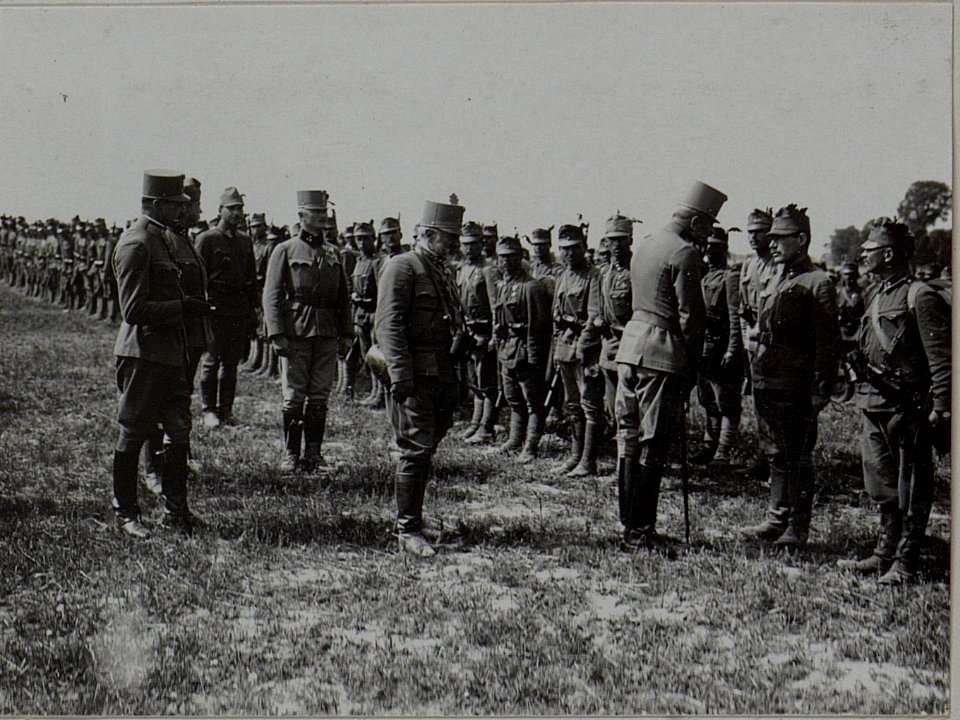Inspizierung des Jägerregimentes 62, Bataillon Nr. V-103, in Anwesenheit des Korpskommandanten Generaloberst Tesztyanszky (BildID 15456493)