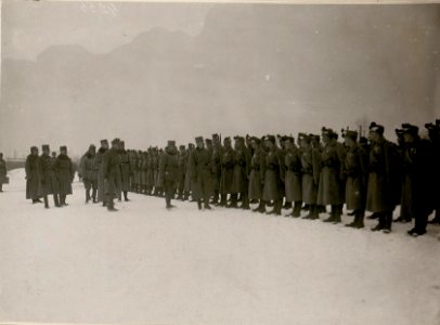 Inspizierung des Kaiserschützen-Rgmt.III.durch Sr.Majestät in Mezzolombardo. (13-I.1918.) (BildID 15508460)
