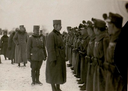 Inspizierung des Kaiserschützen-Rgt.III.durch Sr.Majestät in Mezzolombardo. (13-I.1918.) (BildID 15508446)