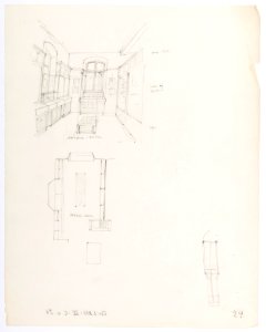 Inredningsritning, Landesmuseum Zürich - Hallwylska museet - 102178